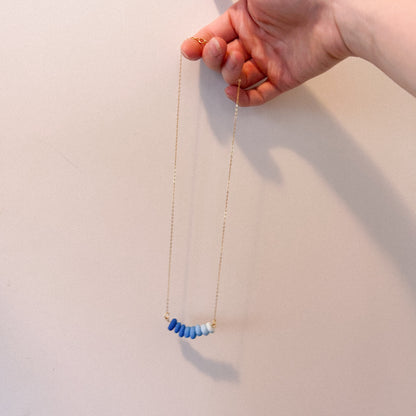Blue Gradient Beaded Necklace
